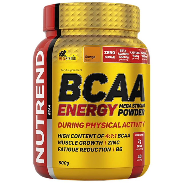 BCAA Energy Mega Strong - 500 грама  Nutrend - Nutra Best Bulgaria