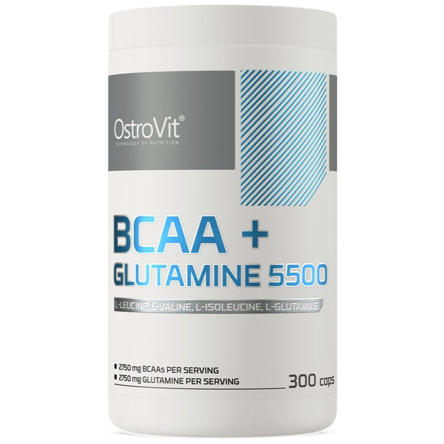 BCAA + Glutamine 5500 mg - 300 капсули  OstroVit - Nutra Best Bulgaria