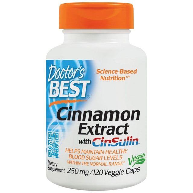 BEST Cinnamon Extract with CinSulin 250 mg - 120 капсули  Doctor’s Best - Nutra Best Bulgaria
