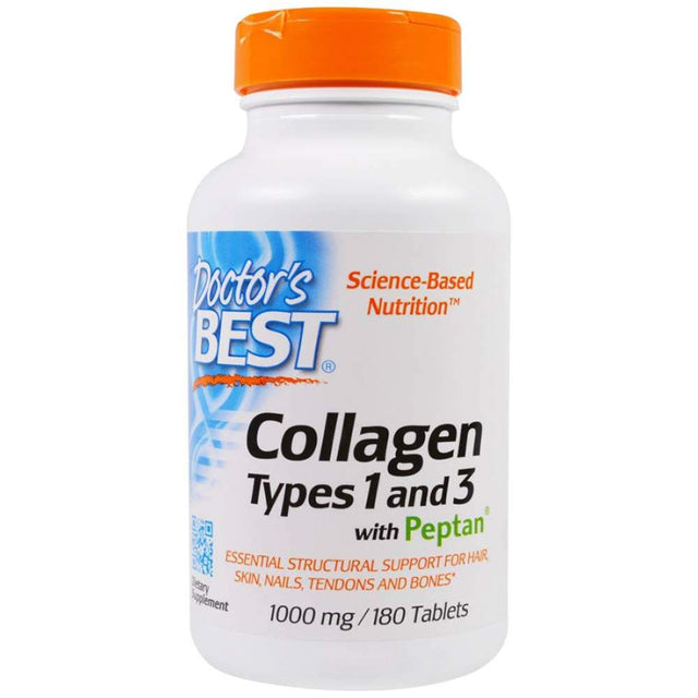 BEST Collagen Types 1 & 3 / 1000 mg - 180 Таблетки  Doctor’s Best - Nutra Best Bulgaria