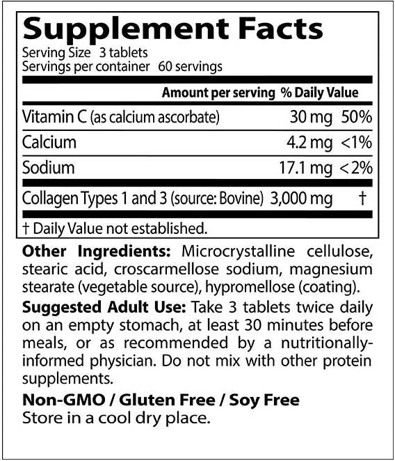 BEST Collagen Types 1 & 3 / 1000 mg - 180 Таблетки  Doctor’s Best - Nutra Best Bulgaria