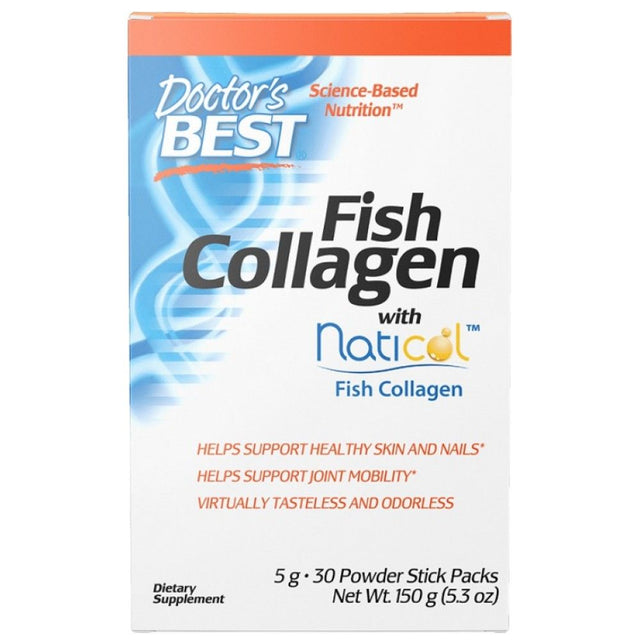 BEST Fish Collagen | With Naticol - 30 Пакета  Doctor’s Best - Nutra Best Bulgaria