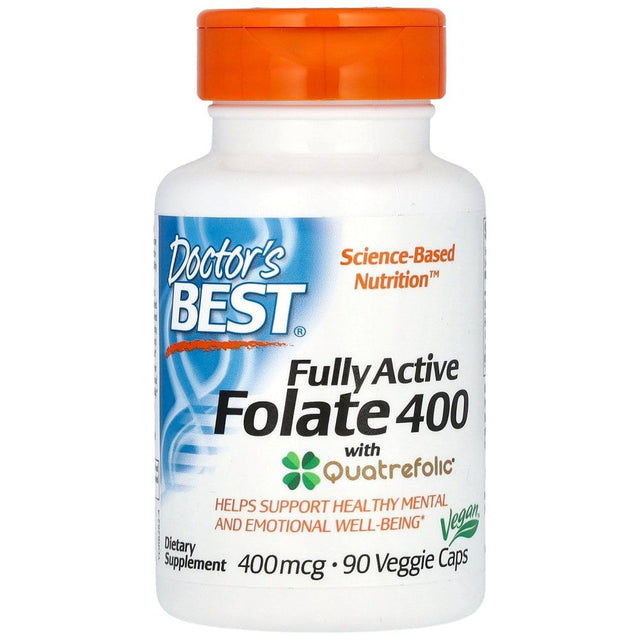 BEST Fully Active Folate 400 mcg - 90 капсули  Doctor’s Best - Nutra Best Bulgaria