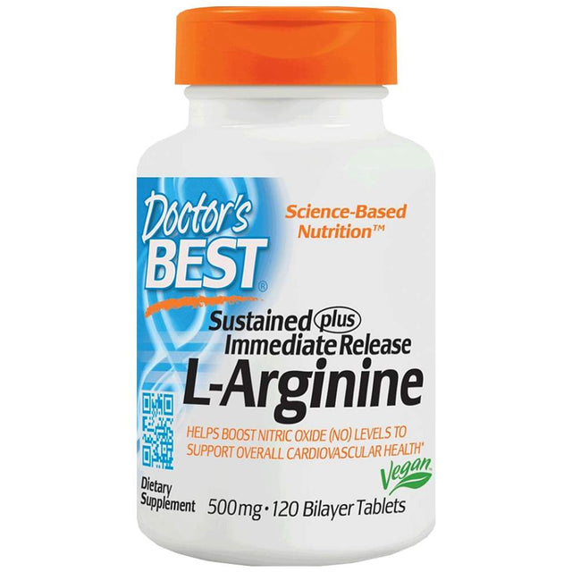 BEST L-Arginine 500 mg - 120 Таблетки  Doctor’s Best - Nutra Best Bulgaria