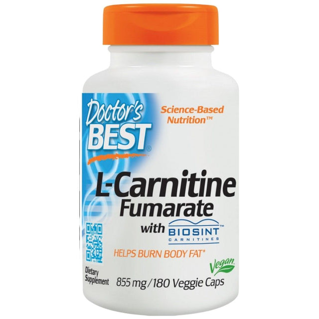 BEST L-Carnitine Fumarate 855 mg - 180 капсули  Doctor’s Best - Nutra Best Bulgaria