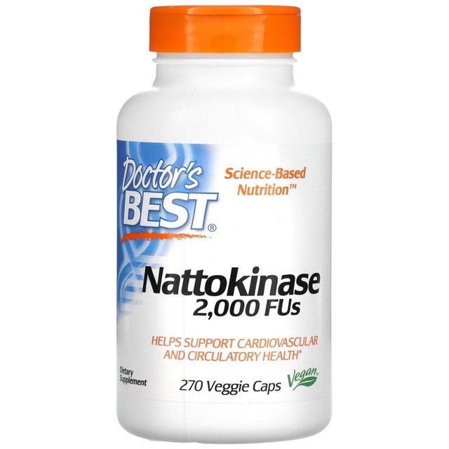 BEST Nattokinase 2,000 FUs - 270 капсули  Doctor’s Best - Nutra Best Bulgaria
