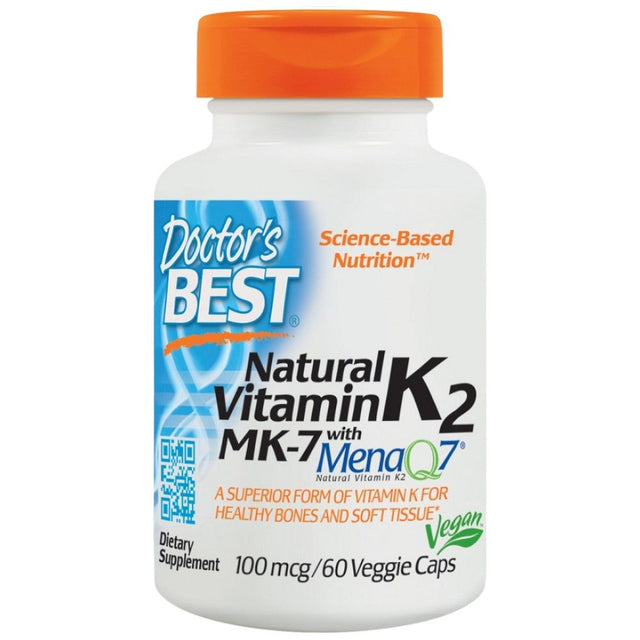 BEST Natural Vitamin K2 MK-7 100 mcg - 60 капсули  Doctor’s Best - Nutra Best Bulgaria