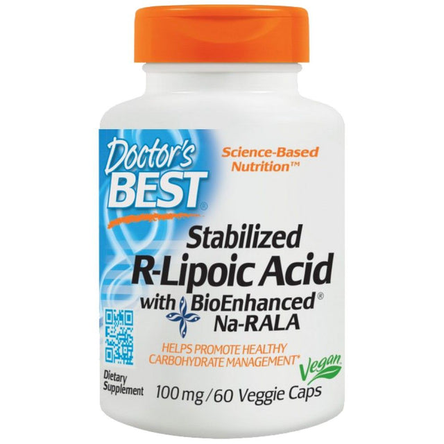 BEST R-Lipoic Acid / Stabilized NA-R-ALA 100 mg - 60 капсули  Doctor’s Best - Nutra Best Bulgaria