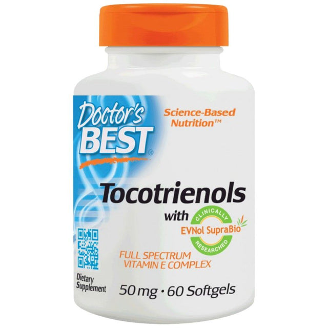 BEST Tocotrienols / Vitamin E Complex 50 mg - 60 Гел капсули  Doctor’s Best - Nutra Best Bulgaria