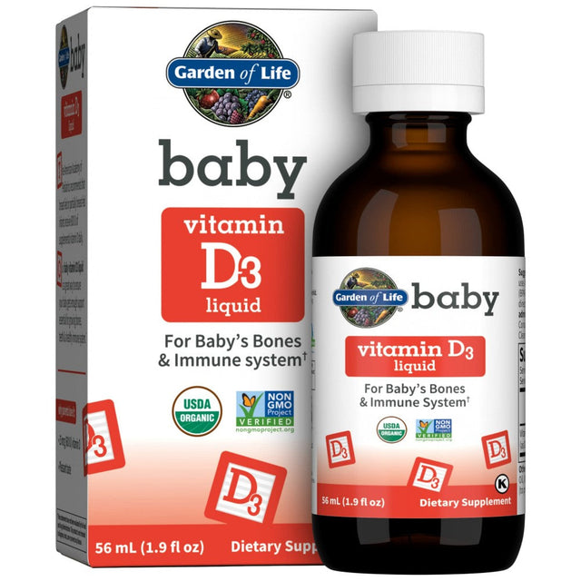 Baby Vitamin D3 Liquid - 56 мл  Garden Of Life - Nutra Best Bulgaria