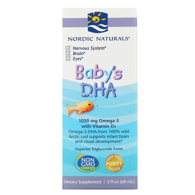 Baby's DHA | 1050mg Omega-3 With Vitamin D - 60 мл  Nordic Naturals - Nutra Best Bulgaria