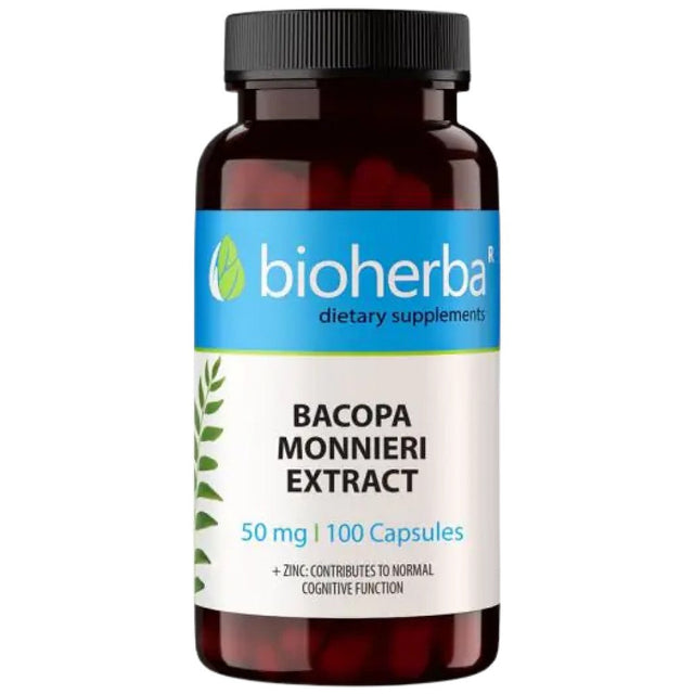 Bacopa Monniera 10:1 Extract 50 mg - 100 капсули  Bioherba - Nutra Best Bulgaria