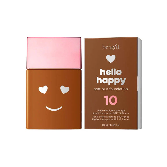 Benefit, Hello Happy Soft Blur, Matte Finish, Liquid Foundation, 10, Deep Warm, SPF 15, 30 ml  Benefit - Nutra Best Bulgaria