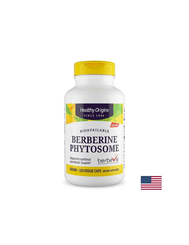 Берберин Berbevis® – Кръвна захар и метаболитен баланс, 550 mg, 120 капсули  Healthy Origins - Nutra Best Bulgaria