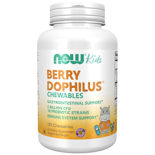 BerryDophilus - 120 Дъвчащи таблетки  NOW Foods - Nutra Best Bulgaria