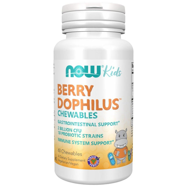 BerryDophilus - 60 Дъвчащи таблетки  NOW Foods - Nutra Best Bulgaria