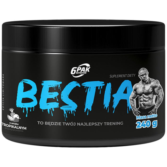 Bestia | Ultimate Pre-Workout Formula - 240 грама  6PAK Nutrition - Nutra Best Bulgaria