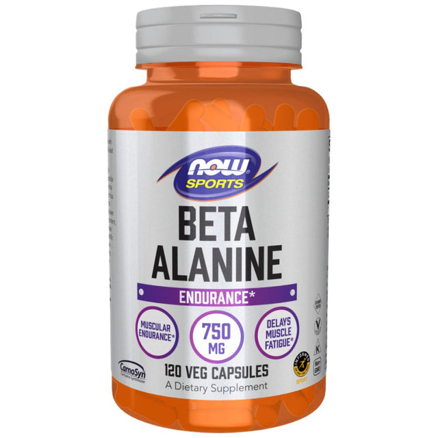 Beta-Alanine 750 mg | CarnoSyn® - 120 капсули  NOW Foods - Nutra Best Bulgaria