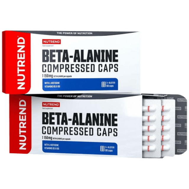 Beta-Alanine Compressed Caps - 90 капсули  Nutrend - Nutra Best Bulgaria