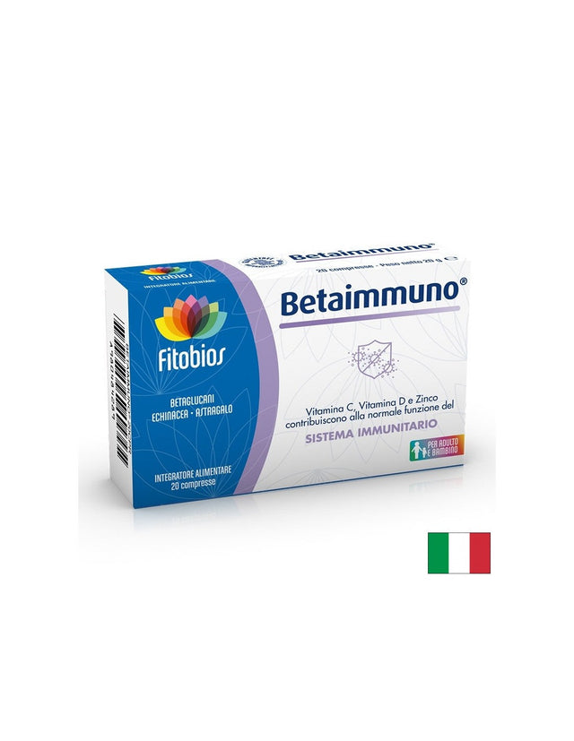 Betaimmuno - Ехинацея 200 mg + Витамин C 100 mg – Защита срещу вируси, 20 таблетки  Fitobios - Nutra Best Bulgaria