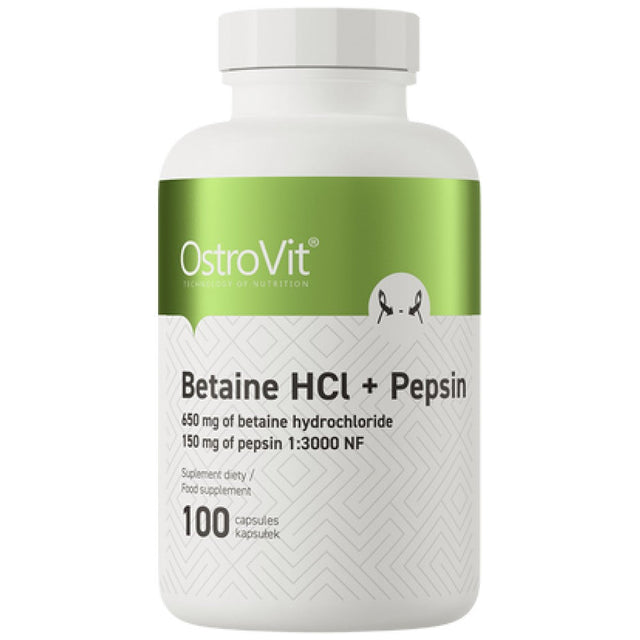 Betaine HCl + Pepsin 100 капсули  OstroVit - Nutra Best Bulgaria