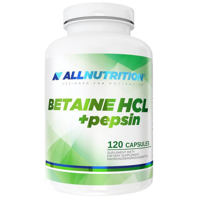 Betaine Hcl 650 mg + Pepsin - 120 капсули  AllNutrition - Nutra Best Bulgaria
