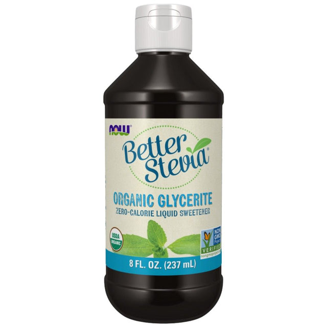 Better Stevia® Liquid | Glycerite - 237 мл  NOW Foods - Nutra Best Bulgaria
