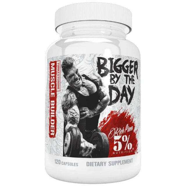 Bigger By The Day | with Turkesterone Muscle Builder - 120 капсули  Rich Piana 5% Nutrition - Nutra Best Bulgaria