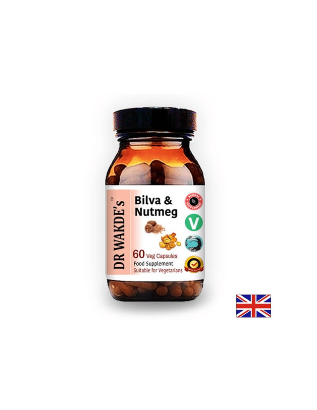 Билва и Индийско орехче (Bilva & Nutmeg) - изчиства червата, поддържа сърцето, регулира кръвното, 60 капсули  DR WAKDE’s - Nutra Best Bulgaria