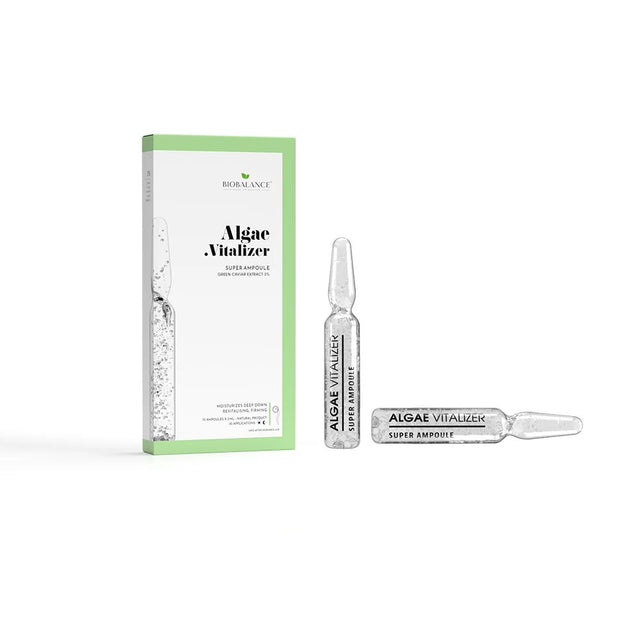 Bio Balance, Algae Vitalizer, Hydrating & Firming & Revitalising, Day & Night, Ampoules Treatment Serum, Dehydration & Loss Of Firmness & Loss Of Elasticity, For Face & Neck, For Women, 10 pcs, 2 ml  Bio Balance - Nutra Best Bulgaria