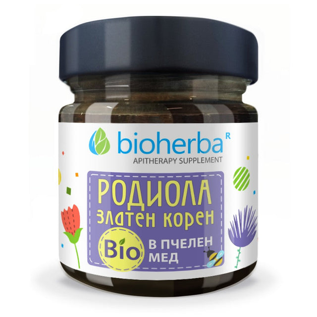 Bio Honey with Rhodiola (Golden Root) - 280 грама  Bioherba - Nutra Best Bulgaria