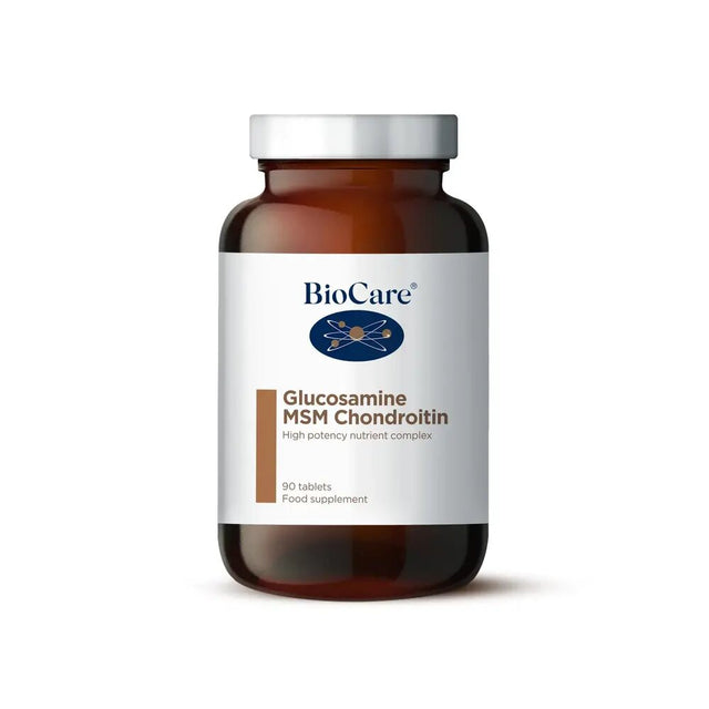 Подсилен комплекс Глюкозамин, МСМ и Хондроитин / BioCare Glucosamine MSM Chondroitin 90 tabs  BIOCARE - Nutra Best Bulgaria