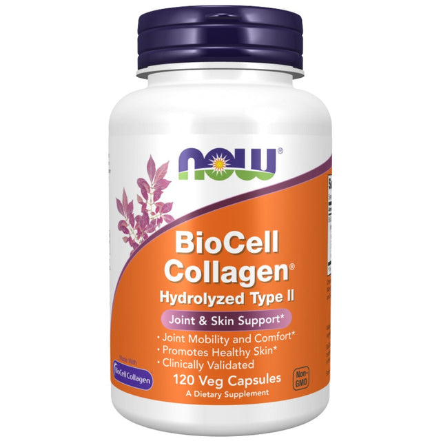 BioCell Collagen / Hydrolyzed Type II - 120 капсули  NOW Foods - Nutra Best Bulgaria