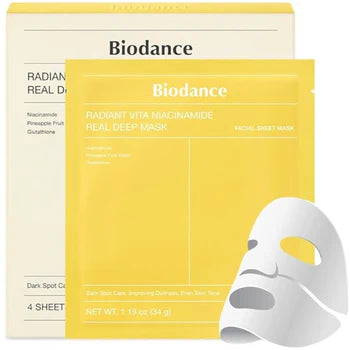 Biodance  - Radiant Vita Niacinamide Real Deep Mask - face mask ( 4 pcs )  Biodance - Nutra Best Bulgaria