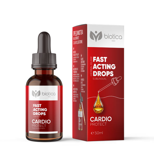 Biotica - Cardio Protect Подезични капки при високо кръвно x50 мл  Biotica - Nutra Best Bulgaria