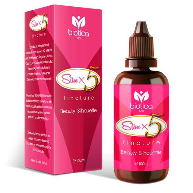 Biotica - Slim х5 тинктура за отслабване х100 мл  Biotica - Nutra Best Bulgaria