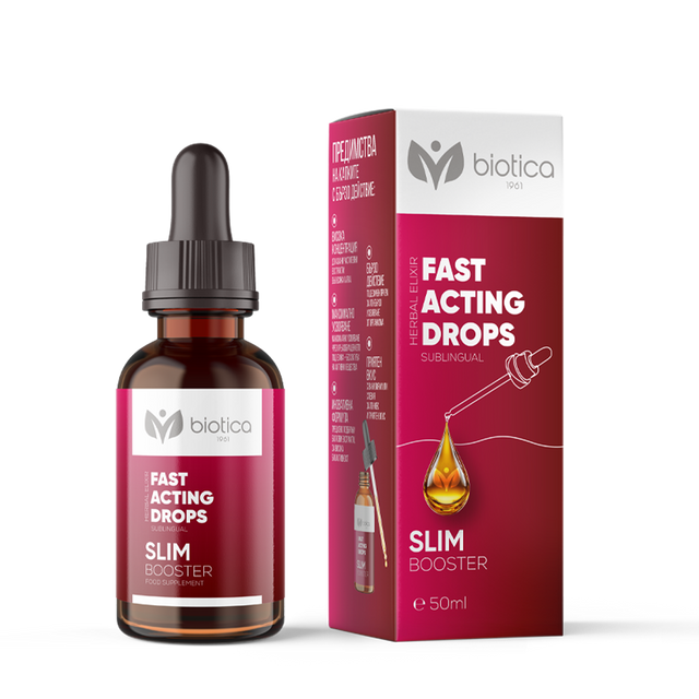 Biotica - Slim Booster Подезични капки за отслабване x50 мл  Biotica - Nutra Best Bulgaria