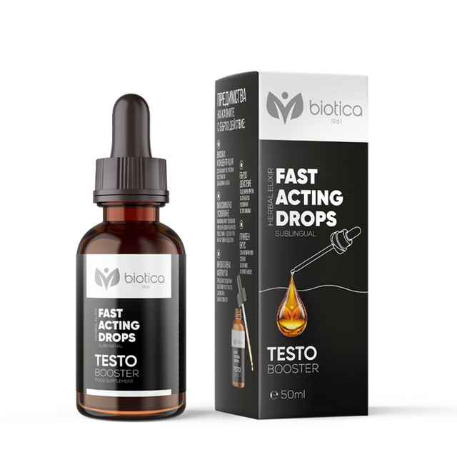 Biotica - Testo Booster Подезични капки за тестостерон x50 мл  Biotica - Nutra Best Bulgaria