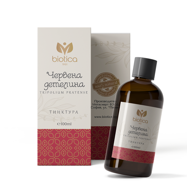 Biotica - Червена детелина тинктура x100 мл  Biotica - Nutra Best Bulgaria