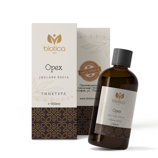 Biotica - Орехова тинктура x100 мл  Biotica - Nutra Best Bulgaria