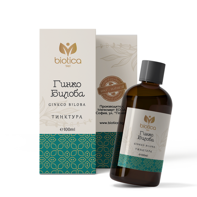 Biotica - Тинктура Гинко Билоба x100 мл  Biotica - Nutra Best Bulgaria