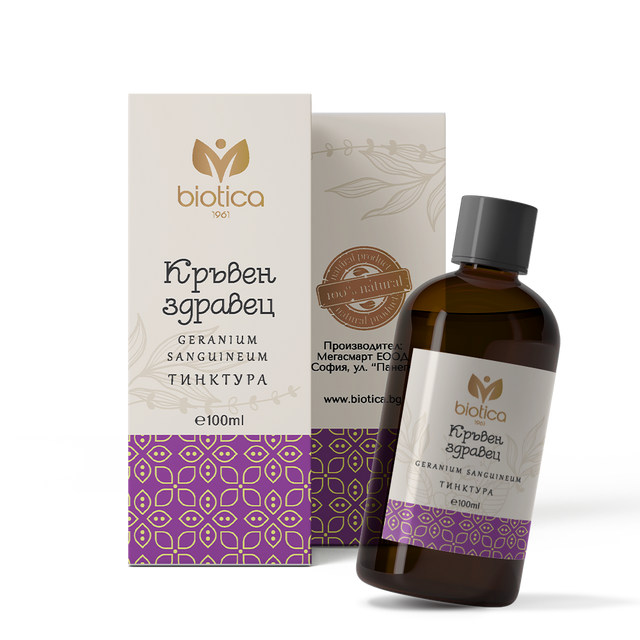 Biotica - Кръвен здравец тинктура x100 мл  Biotica - Nutra Best Bulgaria