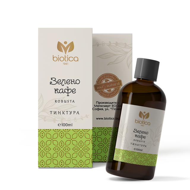 Biotica - Зелено кафе тинктура x100 мл  Biotica - Nutra Best Bulgaria