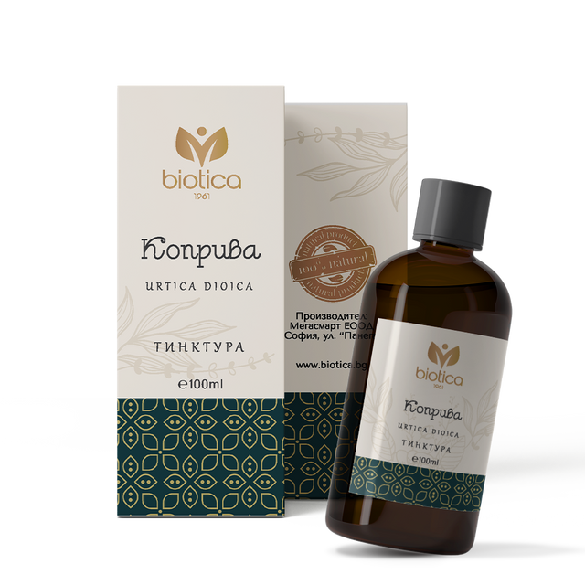 Biotica - Коприва тинктура x100 мл  Biotica - Nutra Best Bulgaria