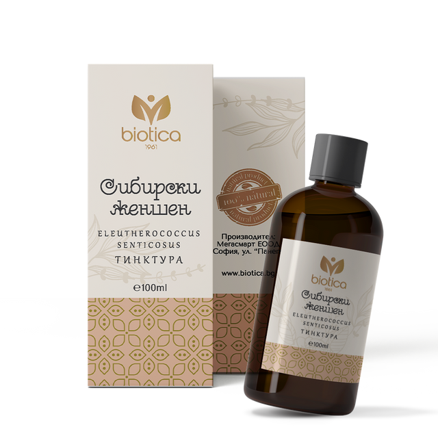 Biotica - Сибирски женшен тинктура x100 мл  Biotica - Nutra Best Bulgaria