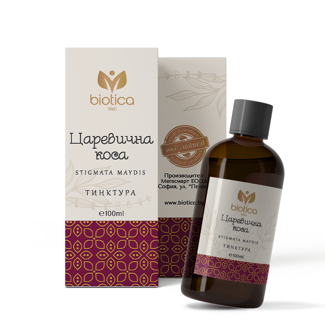 Biotica - Царевична коса тинктура x100 мл  Biotica - Nutra Best Bulgaria