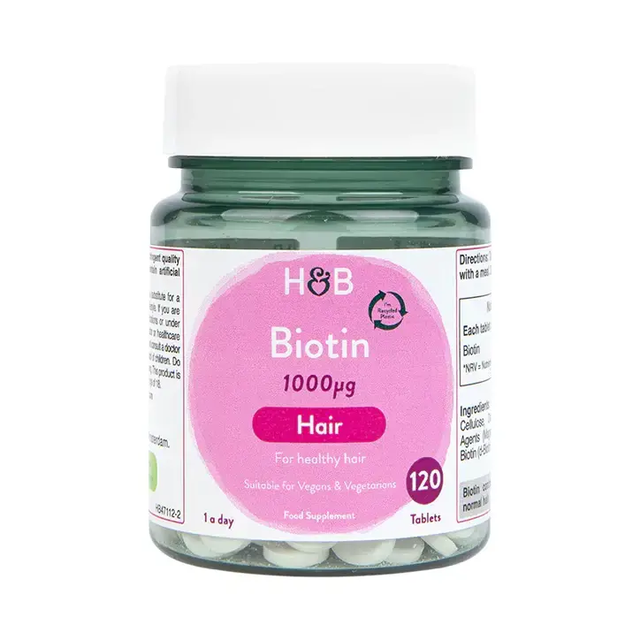 Биотин (Biotin) 1000мкг 120 таблетки, H&B  Holland & Barrett - Nutra Best Bulgaria