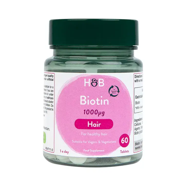 Биотин (Biotin) 1000мкг 60 таблетки, H&B  Holland & Barrett - Nutra Best Bulgaria
