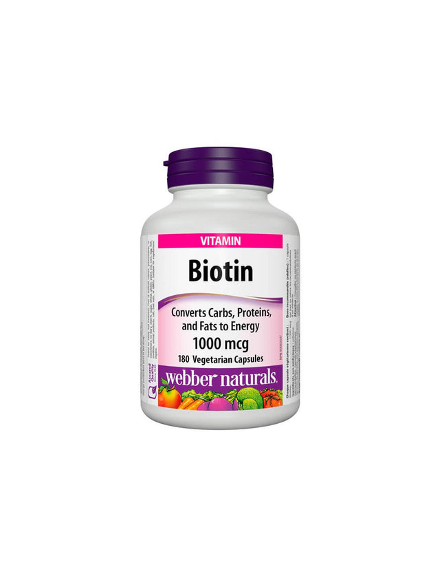 Biotin / Биотин, 1000 µg, 180 капсули  Webber Naturals - Nutra Best Bulgaria