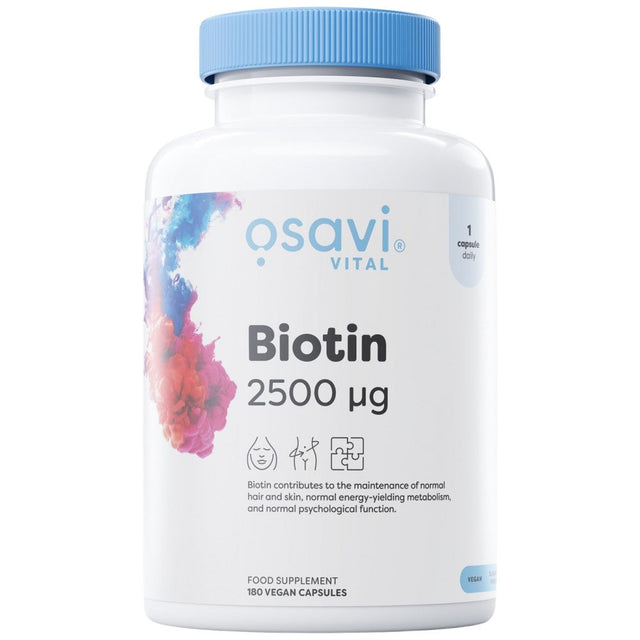 Biotin 2500 mcg - 180 капсули  Osavi - Nutra Best Bulgaria